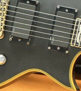 black electric guitar