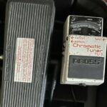 Boss tuning pedal on pedalboard