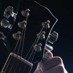 tuning a guitar