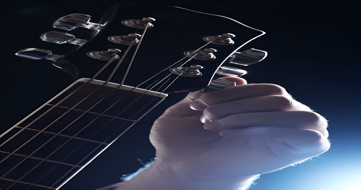 Tuning a guitar