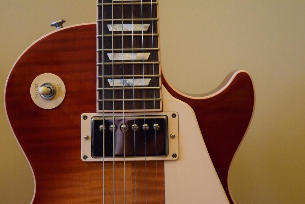 Close-up of an Epiphone Les Paul Classic Electric Guitar 