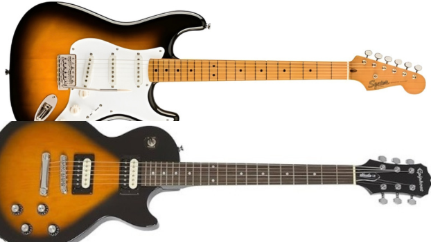 Squier vs Epiphone guitar