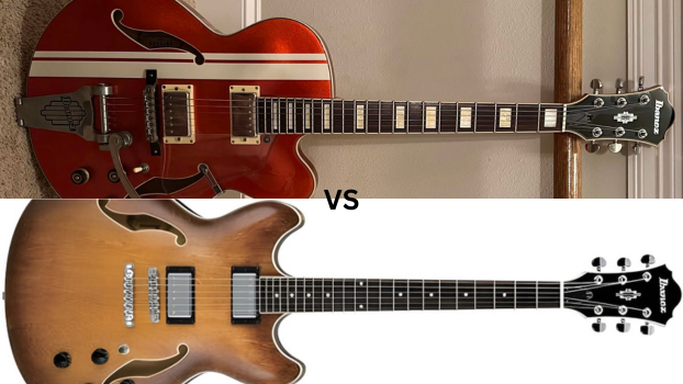 AFS80T VS AS73 Both guitars side by side