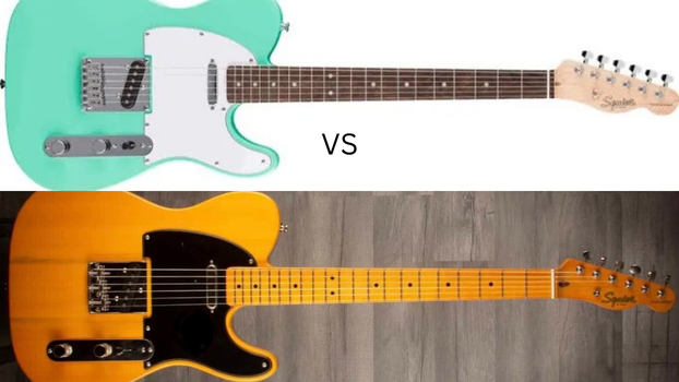 Squier Debut and Squier Classic Vibe ‘50s telecaster guitars